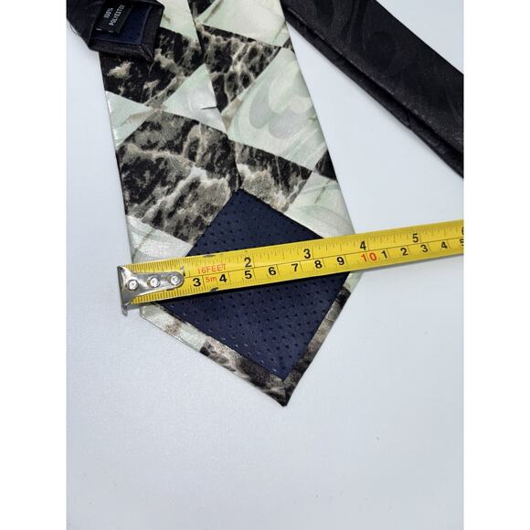 Vtg Tieguys Ralph Marlin Chess Perspective Novelty Necktie Polyester Black White - Picture 4 of 7